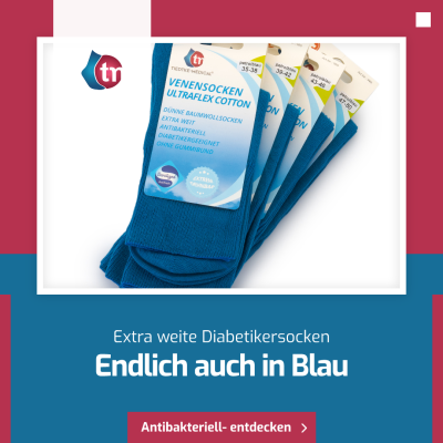 Extra weite Baumwollsocken in petrolblau - Extra weite Baumwollsocken in petrolblau