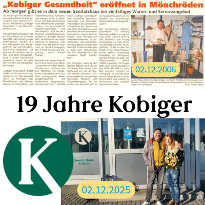 19 Jahre Sanitätshaus Kobiger - 19 Jahre Sanitätshaus Kobiger