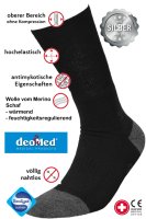 DEOMED® MedicDeo Silverwool – warme Diabetikersocken aus Merinowolle mit Silber, extra weit