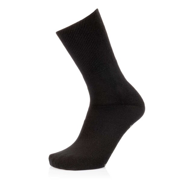 Ultraflex Frottee Venensocken mit extra weitem Bund speziell für geschwollene Beine 38-40 schwarz