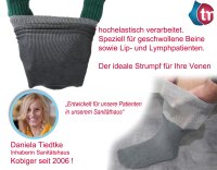 Ultraflex Frottee Venensocken mit extra weitem Bund speziell für geschwollene Beine 38-40 schwarz