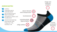 Mini Sportsneaker Antibakteriell gegen Geruch 41-43 schwarz-grau