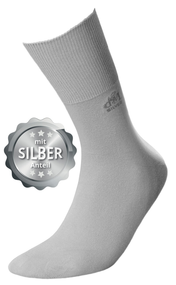 SILVERELL® Diabetiker Socken Allergiker Gesundheits-Socken Strümpfe Silbergarn