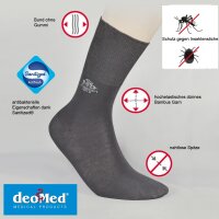 DEOMED® MosquitoStop Bambussocken gegen Stechmücken schwarz 43-46