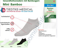 Sneaker Socken MINI BAMBOO Bambus non slip aschgrau 35-38