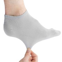 Sneaker Socken MINI BAMBOO Bambus non slip schwarz 43-46