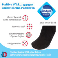 Ultraflex Cotton  extrem weite dünne Baumwollsocken 43-46 schwarz