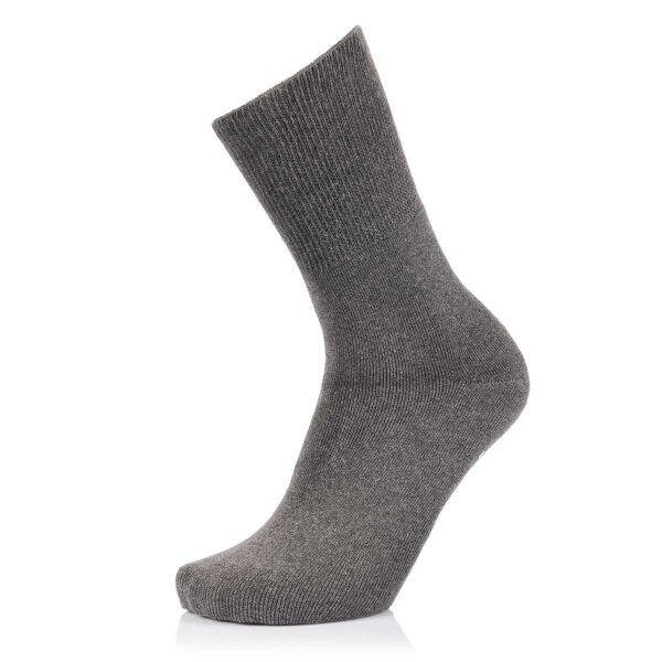 Ultraflex Frottee Venensocken mit extra weitem Bund speziell für geschwollene Beine 35-37 grau