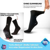 Ultraflex Antirutsch-Stoppersocken — extra weit, ohne Gummi, mit Sturzschutz-Sohle
