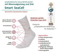 SMART SeaCell Diabetikersocke 35-38 schwarz