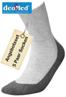 DEOMED MEDIC DEO Cotton 5er-Set — Diabetikersocken Frottee extra weiter Bund